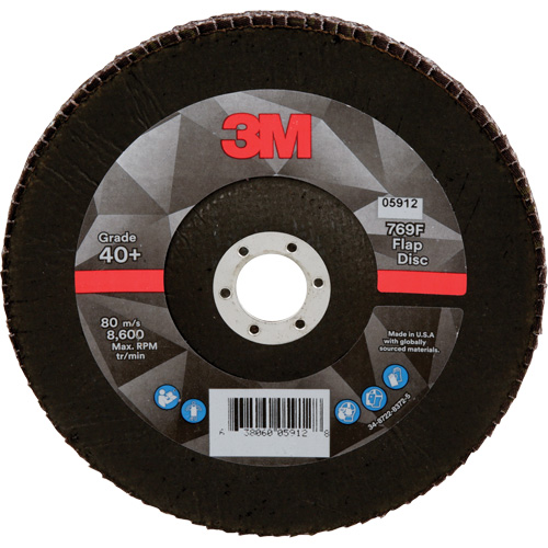 Disque &agrave; lamelles &agrave; changement rapide 769F, 7" x 7/8", Type 29, Grain 40+, Oxyde d'aluminium/C&eacute;ramique OSI Industrial Sales