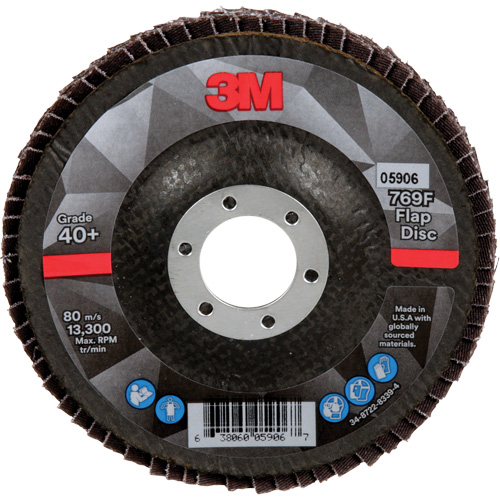 769F Quick Change Flap Disc, 4-1/2" x 7/8", Type 29, 40+ Grit, Ceramic OSI Industrial Sales