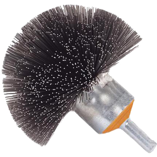 Brosse sph&eacute;rique mont&eacute;e &agrave; fils cr&ecirc;p&eacute;s, 1-1/2", Fils 0,008", Tige 1/4" OSI Industrial Sales