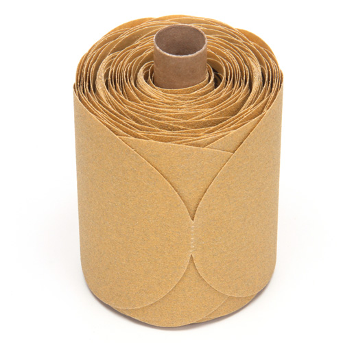 Stikit Gold Paper 216U Disc Roll, Aluminum Oxide, 5" W x 52' L, P80 Grit OSI Industrial Sales