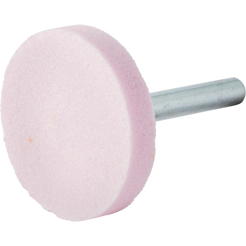 Vitrified Bond Mounted Point, W235, Aluminum Oxide, 1-1/2" Dia., 1/4" L, 80 Grit OSI Industrial Sales
