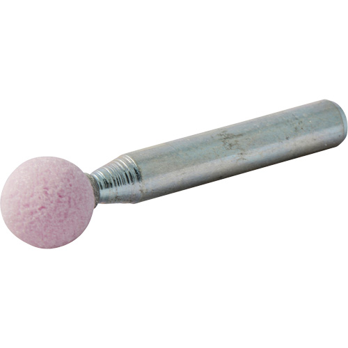 Vitrified Bond Mounted Point, B122, Aluminum Oxide, 3/8" Dia., 3/8" L, 80 Grit OSI Industrial Sales