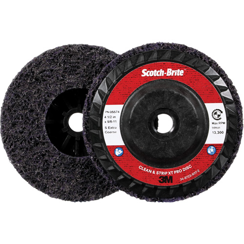 Scotch-Brite Clean and Strip XT Pro Disc XO-DC, 4-1/2" Dia., Extra Coarse Grit, Silicon Carbide OSI Industrial Sales