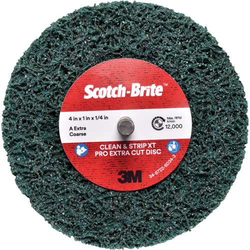 Scotch-Brite Clean and Strip XT Pro Extra Cut Disc XC-DC, 4" Dia., Extra Coarse Grit, Aluminum Oxide OSI Industrial Sales
