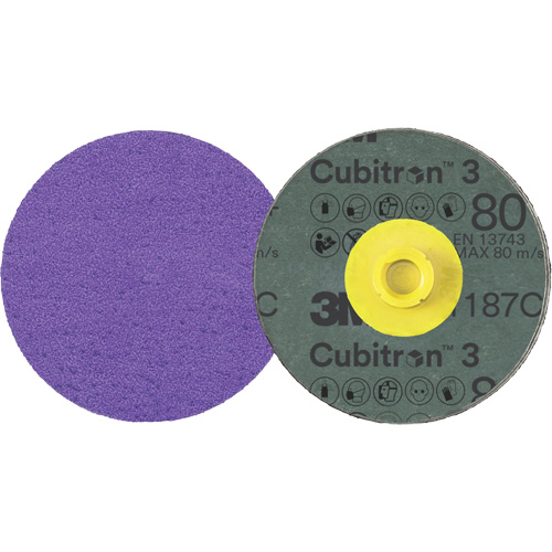 Cubitron 3 Roloc Fibre Disc, 4" Dia., 80+ Grit, Ceramic OSI Industrial Sales