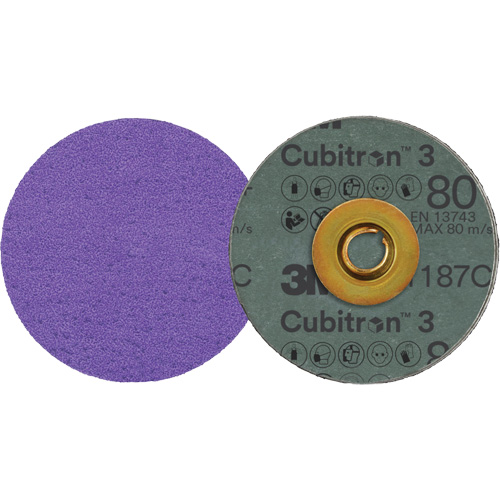 Cubitron 3 Roloc Fibre Disc, 3" Dia., 80+ Grit, Ceramic OSI Industrial Sales