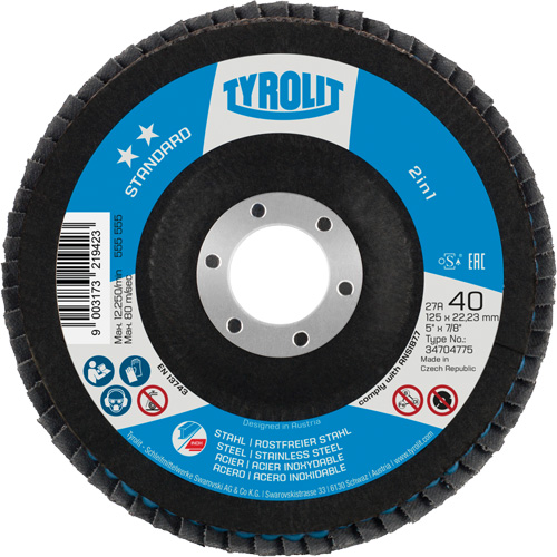 2-in-1 Flap Disc, 5" x Type 27A, 60 Grit OSI Industrial Sales