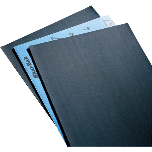 Sandpaper, Paper Sheets - Blue-Bak T414 Waterproof 9" X 11" Sheets, 9" x 11", 220 Grit, Silicon Carbide OSI Industrial Sales