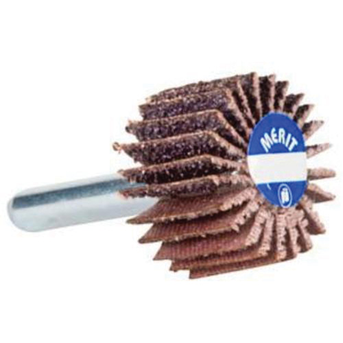 Mini Flap Wheel, Aluminum Oxide, 80 Grit, 1-1/2" x 1-1/2" x 1/4" OSI Industrial Sales