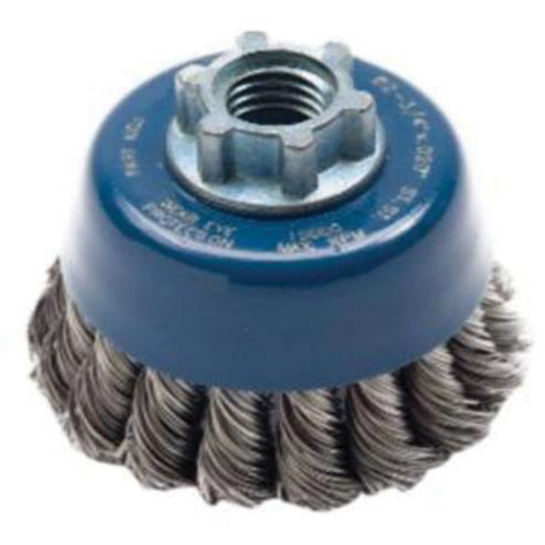 Knotted Wire Cup Brush, 2-3/4" Dia. x 5/8"-11 Arbor OSI Industrial Sales