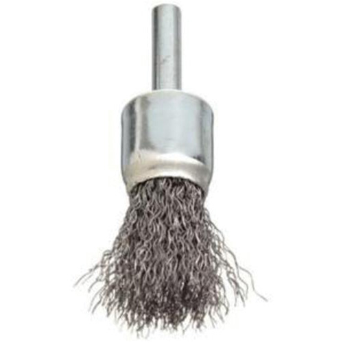 Brosse &agrave; fils cr&ecirc;p&eacute;s avec moyeu, 3/4", Fils 0,006", Tige 1/4" OSI Industrial Sales