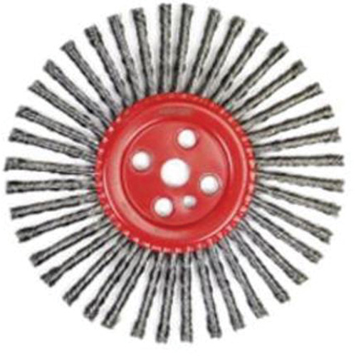 Stringer Bead Knot Wire Brush, 12" Dia., 0.035" Fill, 1" Arbor, Steel OSI Industrial Sales
