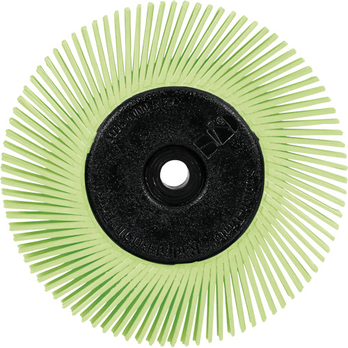 Scotch-Brite Type A Precision Radial Bristle Brush PN-RB with Adapter, Ceramic, 50+ Grit, 6" Dia. OSI Industrial Sales