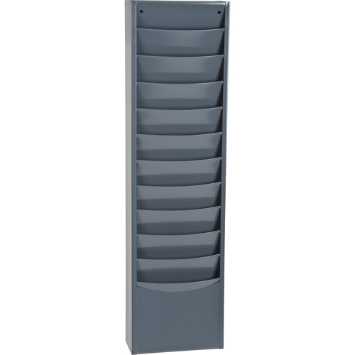 Literature Storage Racks, Stationary, 11 Slots, Steel, 9-3/4" W x 4-1/8" D x 36" H OSI Industrial Sales