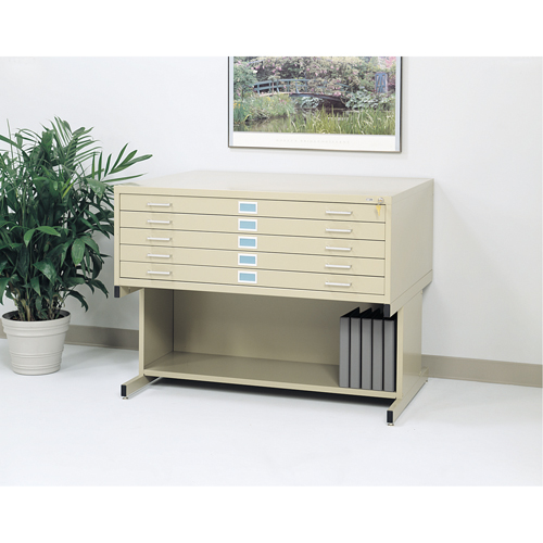 Steel Plan Files, 5 Drawers, 46-3/8" W x 35-3/8" D x 16-1/2" H OSI Industrial Sales