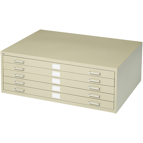 Steel Plan Files, 5 Drawers, 40-3/8" W x 29-3/8" D x 16-1/2" H OSI Industrial Sales