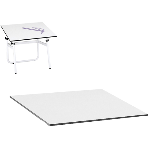 Dessus pour table &agrave; dessin r&eacute;glable Vista, 48" la x 3/4" h, Blanc OSI Industrial Sales