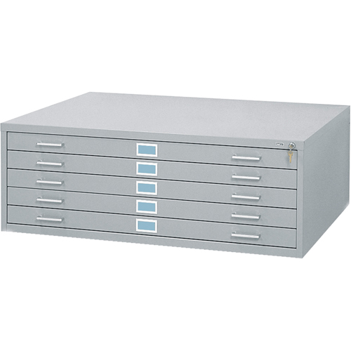 Steel Plan Files, 5 Drawers, 46-3/8" W x 35-3/8" D x 16-1/2" H OSI Industrial Sales