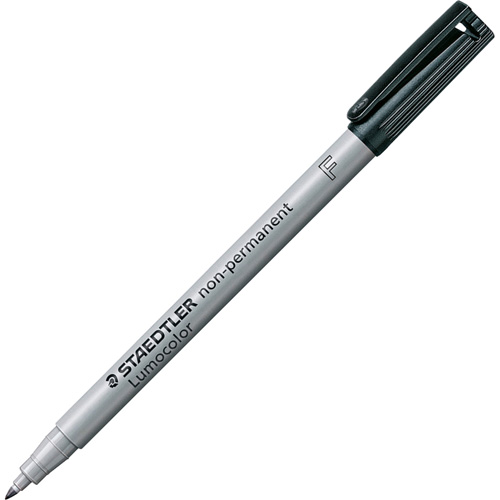 Lumocolor&reg; Non Permanent Fine Tip Black Marker, Black, Fine Tip OSI Industrial Sales