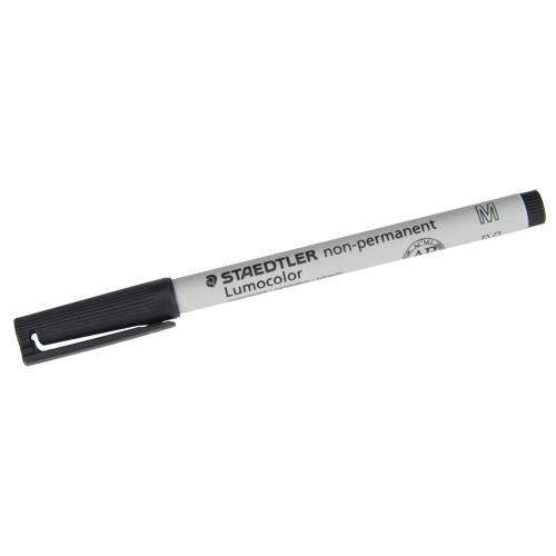 Lumocolor&reg; Non Permanent Medium Tip Black Marker, Black, Medium Tip OSI Industrial Sales