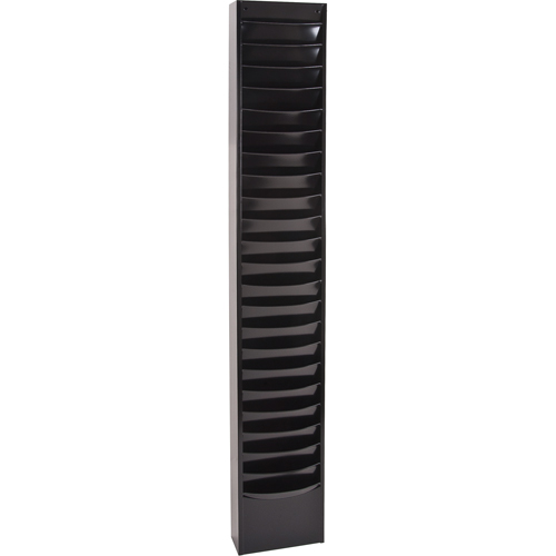 Literature Storage Racks, Stationary, 23 Slots, Steel, 9-3/4" W x 4-1/8" D x 65-1/2" H OSI Industrial Sales