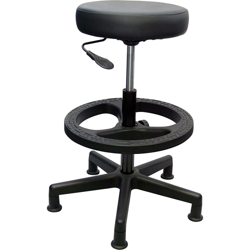 Tabouret de travail de s&eacute;rie 900, Stationnaire, Ajustable, , Tissu Si&egrave;ge, Noir OSI Industrial Sales