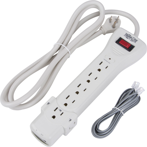 Protect-It Surge Suppressors, 7 Outlets, 1080 J, 1800 W, 6' Cord OSI Industrial Sales