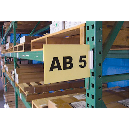 Ensembles d'&eacute;tiquettes pour all&eacute;es d'entrep&ocirc;t &agrave; fixation par pression Slip 'N Stik, 11" x 8-1/2", Plastique OSI Industrial Sales