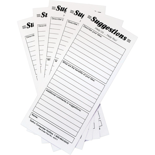 Suggestion Boxes - Suggestion Cards, 25/pkg OSI Industrial Sales