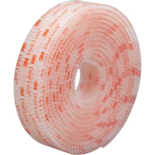 Dual Lock Reclosable Fastener, Self-Mating, 50 yds x 1/2", Adhesive, Clear OSI Industrial Sales