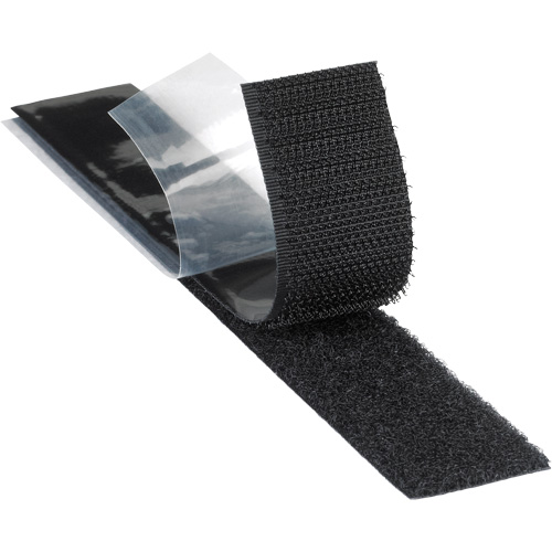 Attache r&eacute;sistant aux plastifiants, Boucle, 50 vg x 2", Adh&eacute;sif, Noir OSI Industrial Sales