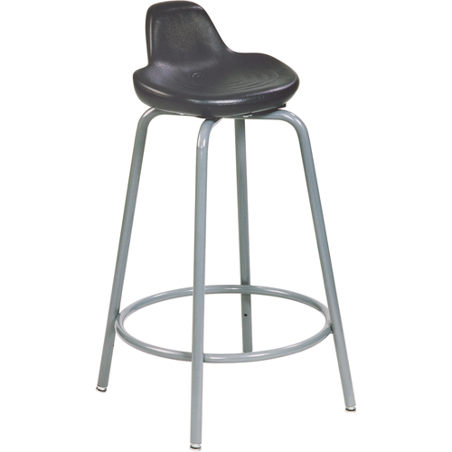 500 Series Stool, Sit/Stand, Adjustable, 18" - 26", Polyurethane Seat, Black OSI Industrial Sales