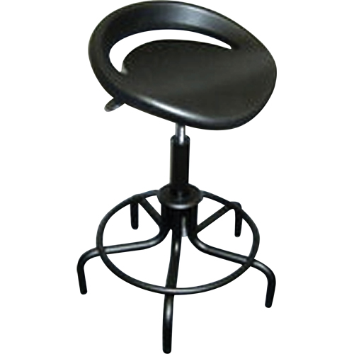 Tabouret surdimensionn&eacute; de s&eacute;rie 6000, Stationnaire, Ajustable, , Polyur&eacute;thane Si&egrave;ge, Noir OSI Industrial Sales