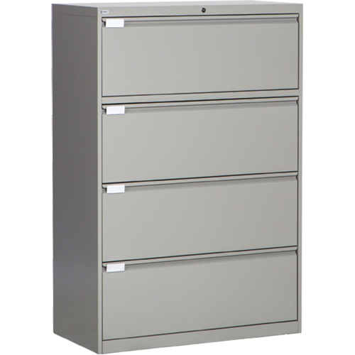 Classeur lat&eacute;ral, Acier, 4 tiroirs, 36" la x 18" p x 53-3/8" h, Gris OSI Industrial Sales