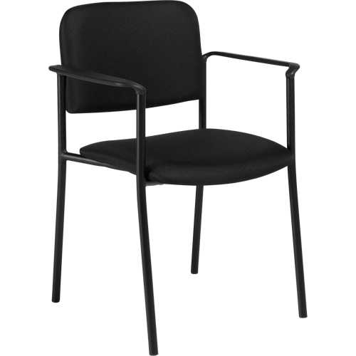Stacking Chairs, Fabric, 32" High, 300 lbs. Capacity, Black OSI Industrial Sales