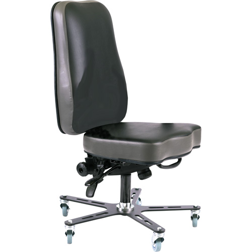 Synergo I Ergonomic Chair, Mobile, Vinyl Seat, Black OSI Industrial Sales