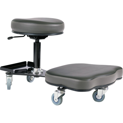 Chaise ergonomique Flex, Vinyle, Noir/gris OSI Industrial Sales