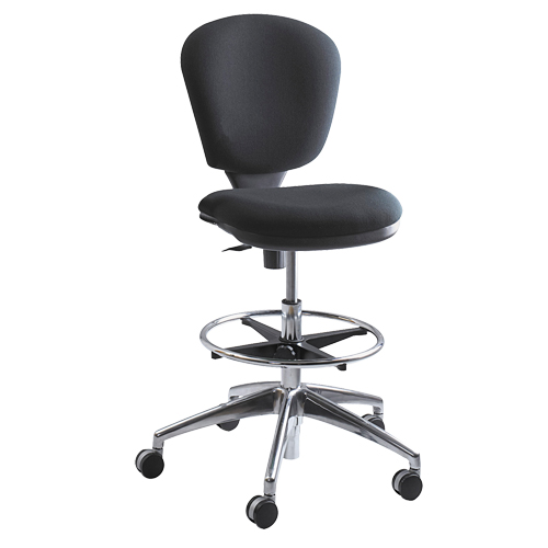 Chaise &agrave; hauteur ajustable Metro, Tissu, Noir, Capacit&eacute; 250 lb OSI Industrial Sales