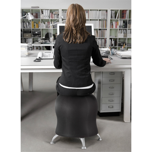 Zenergy Ball Chair, Fabric, Black, 250 lbs. Capacity OSI Industrial Sales