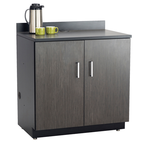 Armoire modulaire de base, M&eacute;lamine, 2 Tablettes, 39" h x 36" la x 25" P, Nuit d'Asie/noir OSI Industrial Sales