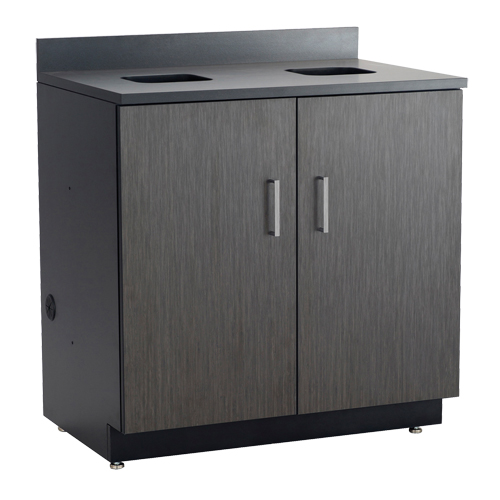 Armoire modulaire de base, M&eacute;lamine, 39" h x 36" la x 25" P, Nuit d'Asie/noir OSI Industrial Sales