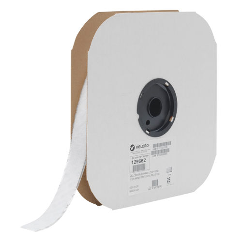 Fastener Tape, Loop, 25 yds x 1", Sew-On, White OSI Industrial Sales