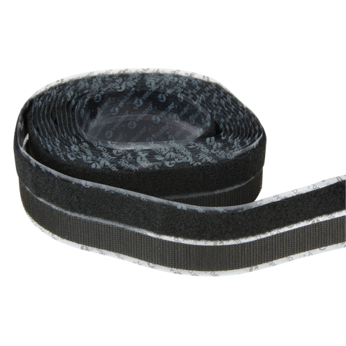 Attache, Boucle et crochet, 15' x 3/4", Adh&eacute;sif, Noir OSI Industrial Sales