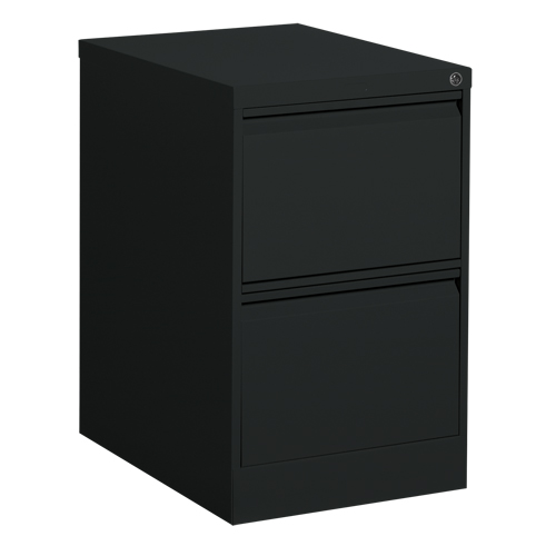 Classeur vertical, Acier, 2 tiroirs, 18-1/7" la x 25" p x 29" h, Noir OSI Industrial Sales