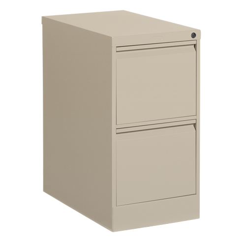 Vertical Filing Cabinet, Steel, 2 Drawers, 15-1/7" W x 25" D x 29" H, Beige OSI Industrial Sales