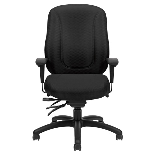 Overtime High Back Chair, Fabric, Black, 300 lbs. Capacity OSI Industrial Sales