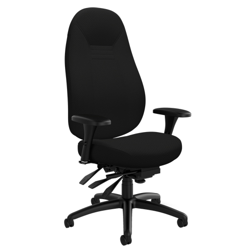 High Back Comfort Chair, Polyester, Black, 300 lbs. Capacity OSI Industrial Sales