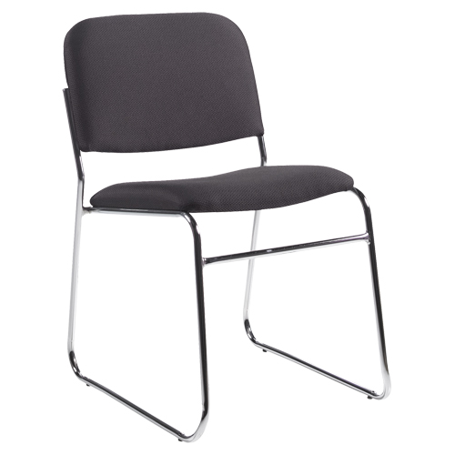 Armless Chair, Fabric, 30" High, 200 lbs. Capacity, Black OSI Industrial Sales