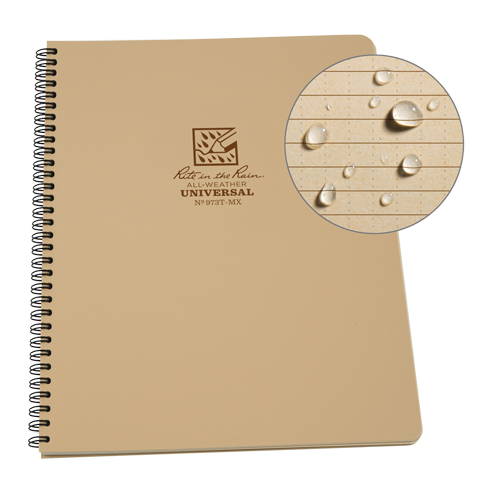 Side-Spiral Notebook, Soft Cover, Tan, 64 Pages, 4-5/8" W x 7" L OSI Industrial Sales