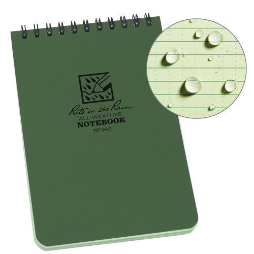 Pocket Top-Spiral Notebook, Soft Cover, Green, 100 Pages, 4" W x 6" L OSI Industrial Sales